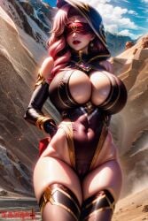 ai_generated babel_(genshin_impact) curvaceous curvy_body curvy_female curvy_figure erect_nipples female_focus female_only genshin_impact hi_res seductive_look short_hair stable_diffusion voluptuous voluptuous_female watermark