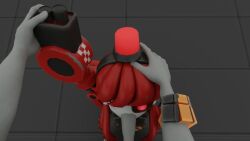 3d 3d_model assisted_fellatio blowjob female male mimi_sentry penis red_hair sentry_(team_fortress_2) sentry_turret siren team_fortress_2 tf2 valve valve_(company)