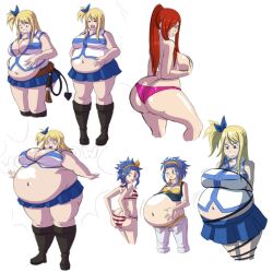 ass_cleavage axel-rosered bbw belly_overhang big_belly big_butt blush butt butt_crack chubby chubby_female embarrassed erza_scarlet fairy_tail fat fat_female fat_fetish fat_girl fat_woman fatty grabbing_belly hand_on_belly hands_on_belly levy_mcgarden lucy_heartfilia overweight overweight_female panties pink_panties surprised weight_gain