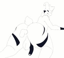 2023 anal anal_sex animated annoyed anthro asriel_dreemurr asriel_dreemurr_(god_form) ass big_butt black_penis black_sclera boss_monster bovid caprine disembodied_penis facial_markings floppy_ears fluffy fluffy_tail furry genitals goat head_markings horn humanoid_genitalia humanoid_penis itisd9 looking_back male male/male mammal markings penetration penis pupils sex short_playtime simple_background solo tail undertale undertale_(series) white_body white_pupils yaoi