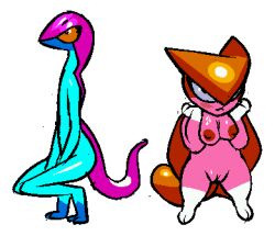 alpha_channel ambiguous_gender anthro blue_body blue_scales blush breast_squish breasts crouching duo female flying_squirrel fur genitals lizard mammal membrane_(anatomy) nipples nude orange_body orange_fur orange_sclera pink_body pink_fur presenting presenting_breasts purple_body purple_scales pussy red_nipples reptile ristar_(game) rodent scales scalie scherzande sciurid short_stack slim squish standing tail thick_tail thick_thighs white_body white_fur wide_hips