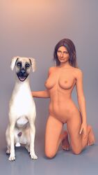 3d animal_genitalia bestiality blue_eyes canine canine_penis completely_nude_female greta_a implied_bestiality jollybizz medium_breasts naked naked_female pubic_hair skinny slim_waist tanned zoophilia