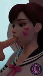 3d asian asian_female blowjob d.va hana_song lewdiq overwatch public school school_uniform sucking sucking_penis tagme teenage_girl teenager