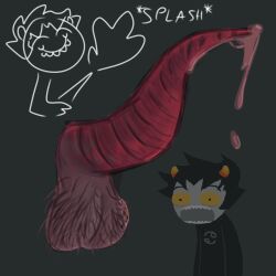 balls homestuck homosuck karkat karkat_vantas male_focus male_only penis tentabulge tentacle troll