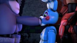 16:9 2022 3boys 3d animal_genitalia animal_penis animated animatronic anthro anthro_on_anthro anthro_penetrated anthro_penetrating anthro_penetrating_anthro balls big_penis blush body_part_in_mouth bonnie_(fnaf) bouncing_balls canid canine canine_genitalia canine_penis dialogue digital_art digital_media dirty_talk erection fellatio femboy five_nights_at_freddy's five_nights_at_freddy's_2 fox foxy_(fnaf) furry gay gay_blowjob genitals group group_sex hand_on_penis hook hook_hand lagomorph leporid lipstick long_ears looking_at_genitalia looking_at_penis loop machine makeup male male/male male_penetrated male_penetrating male_penetrating_male mammal masturbation metallicfox0 moan no_climax oral oral_only oral_penetration penetration penile penile_penetration penis penis_in_mouth predator/prey rabbit robot sex sfmmations short_playtime sound standing standing_sex tagme toy_bonnie toy_bonnie_(fnaf) trio video voice_acted widescreen withered_bonnie withered_foxy