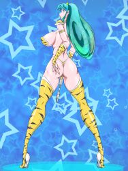 female huge_ass huge_breasts lum marubayashi_shumaru panties thick_thighs thigh_boots urusei_yatsura wide_hips