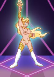 1girls 2020s 2023 adora anonymous_artist areolae armor blonde_female blonde_hair blonde_pubic_hair blue_eyes boots breasts crystal_castle_(she-ra) female female_only glowing hi_res human large_breasts light-skinned_female light_skin long_hair looking_down magic muscles muscular muscular_female nipples nude nude_female platinum_blonde_hair ponytail post_transformation pubic_hair pussy she-ra she-ra_and_the_princesses_of_power solo standing surprised sword thighhigh_boots thighhighs tiara transformation very_long_hair wardrobe_malfunction weapon white_thigh_boots white_thighhighs