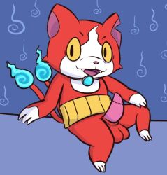 balls feline jibanyan jibanyan_(lightside) level-5 penis yo-kai yo-kai_watch youkai youkai_watch youkai_watch_shadowside yōkai