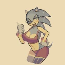 1girls female female_focus female_only genderswap_(mtf) gloves medium_breasts partially_clothed rule_63 sega smile smiling_at_viewer sonic_(series) sonic_the_hedgehog sonic_the_hedgehog_(series) sports_bra tagme thecykox29! tomboy