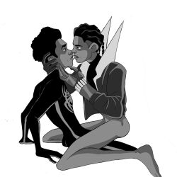 2boys dark-skinned_male dark_male_only dark_skin gay gay_sex kikito kito marvel marvel_comics miles_g_morales miles_morales miles_morales_(earth_42) nsfw selfcest spandex spandex_suit spider-man:_across_the_spider-verse spider-man_(series) yaoi