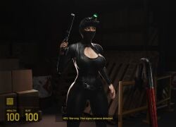 1boy 1girls 3d ass assassin athletic athletic_female balaclava big_ass big_breasts black_bodysuit black_ops_(half-life) black_ops_assassin black_sclera bodysuit boob_window bottom_heavy breasts busty chest cleavage curvaceous curvy curvy_figure digital_media_(artwork) eyebrows eyelashes eyes female female_assassin female_focus female_only fit fit_female glowing_eyes gordon_freeman gun hair half-life hips holding_pistol hourglass_figure huge_ass huge_breasts human large_ass large_breasts legs light-skinned_female light_skin lips male_pov mask masked_female mature mature_female night_vision_goggles pov sandreiio slim_waist standing suppressor thick thick_legs thick_thighs thighs top_heavy upper_body user_interface valve voluptuous waist wide_hips