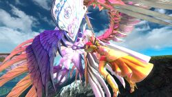 3d 3d_(artwork) after_sex angel angel_wings armor armored_gloves athena_(ffxiv) azem big_ass big_breasts big_butt big_wings bioluminescence bird_wings breast_grab breast_squish breasts breasts_bigger_than_head busty butterfly butterfly_wings cloud detailed_background female female_on_female final_fantasy_xiv floating flying glowing gpose(ffxiv) hair halo happy highres holding_hands hourglass_figure huge_ass huge_breasts huge_thighs huge_wings humanoid kissing multi_wing nipples public_exposure public_nudity red_skin river roseburst_(artist) transparent_body water white_hair white_skin wholesome wings