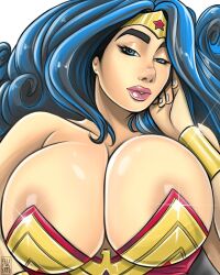 1girls blue_eyes dc_comics diana_prince feli13erto female female_only long_hair looking_at_viewer solo tagme wonder_woman wonder_woman_(series)