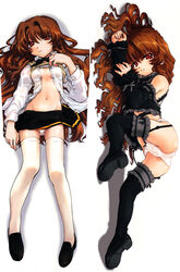 dakimakura morino_ichigo no_bra onegai_teacher open_clothes open_shirt panties shirt thighhighs