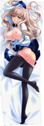 ass carnelian dakimakura fixme futaba_riko nipples no_bra oppai panty_pull pantyhose touka_gettan