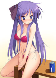 bikini cleavage cygnus kagami_hiiragi lucky_star mizugi pussy_juice