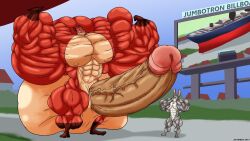 atariboy balls female hyper hyper_balls hyper_muscles hyper_penis hyper_testicles judy_hopps male muscles muscular muscular_female muscular_male nick_wilde penis testicles zootopia