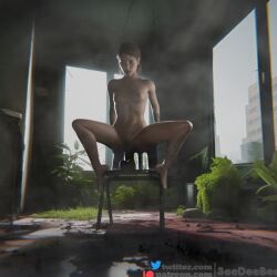 1girls 3d 3eedeebee anal anal_insertion anal_object_insertion anal_sex brown_hair casual chair deep_penetration dildo dildo_chair dildo_in_ass dildo_insertion dildo_sitting ellie_(the_last_of_us) ellie_williams feet female female_focus female_only fit fit_female horse_dildo horse_penis human indoor legs naughty_dog nude nude_female outdoors pale_skin perfect_body petite post_apocalyptic sitting skinny slim small_breasts squatting tattoo the_last_of_us the_last_of_us_2 toned toned_female