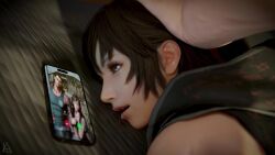 1boy 1girls 3d animated ass breasts bulldog_position clothed_female clothed_female_nude_male clothed_sex clothing cumming eyes female female_focus female_penetrated final_fantasy final_fantasy_xv hi_res highres ignored_phonecall initial_a iris_amicitia light-skinned_female light-skinned_male light_skin long_hair male_penetrating male_penetrating_female no_sound nude_male partial_male penetration phone phone_call pinned_down pussy rape sex sex_from_behind sex_on_bed shorter_than_30_seconds skirt square_enix tagme vaginal_penetration video