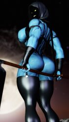 1girls 3d athletic athletic_female big_breasts blue-skinned_female blue_body blue_skin bottom_heavy breasts busty curvaceous curvy curvy_figure death_(personification) digital_media_(artwork) eyebrows eyelashes eyes female female_focus female_only fit fit_female grim_reaper grim_reapress grimmy_(sevenarts) hair hips hourglass_figure huge_breasts large_breasts legs lips mature mature_female muscle muscles muscular muscular_female original original_character round_ass round_breasts round_butt sevenarts thesevenartsx thick thick_legs thick_thighs thighs toned toned_body toned_female top_heavy upper_body viewed_from_below voluptuous waist wide_hips