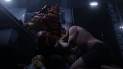 3d_(artwork) alien ass back_muscles balls bara big_dom_small_sub big_penis brown_body cheap-wazoo clothing commander_shepard digital_media_(artwork) dominant duo erection gay genitals hi_res human human_on_humanoid human_penetrated humanoid humanoid_penetrating humanoid_penetrating_human interspecies krogan larger_humanoid larger_male male male/male male_only maleshep mammal mass_effect multicolored_body muscular muscular_human muscular_humanoid muscular_male nude oral oral_penetration penetration penis red_body sex size_difference smaller_human smaller_male smaller_penetrated underwear urdnot_wrex yellow_body