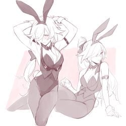 1girls bunny_ears bunnysuit female fu_hua honkai_(series) honkai_impact_3rd leotard maiqo pantyhose stockings tagme wrist_cuffs