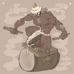 balls bara big_balls big_penis body_hair cum drum fundoshi fundoshi_only male male_only milosoba1 muscles muscular penis solo solo_male spread_legs sweat sweating