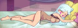 breasts disney exposed_breasts lingerie mangamaster moon_butterfly pubic_tattoo sleeping star_vs_the_forces_of_evil tattoo translucent