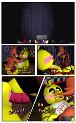 3d 3d_(artwork) chica_(fnaf) dick five_nights_at_freddy's foxy_(fnaf) pussy sex straight yuuki_momofox