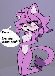 absurd_res anthro baebot blaze_the_cat blush breasts domestic_cat felid feline felis female genitals hi_res mammal nipples nude pussy sega small_breasts solo sonic_(series) sonic_the_hedgehog_(series)