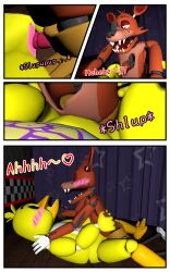 3d 3d_(artwork) chica_(fnaf) dick five_nights_at_freddy's foxy_(fnaf) pussy sex straight yuuki_momofox