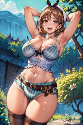 1girls ai_art_panwho ai_generated atelier_(series) atelier_ryza curvaceous curvy_body curvy_female curvy_figure female_focus female_only hi_res high_resolution huge_breasts reisalin_stout solo_female solo_focus stable_diffusion voluptuous voluptuous_female