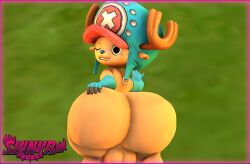 3d_(artwork) aged_up anthro ass balls big_ass digital_media_(artwork) femboy hand_on_butt hi_res huge_ass looking_at_viewer looking_back male male_only one_piece reindeer shinyagaia short_stack shortstack solo source_filmmaker summer thick_thighs tony_tony_chopper wide_hips wink