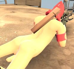 ass ass balls ballsack dick garry's_mod laying laying_down laying_on_ground male male_only outside penis red_hat sniper sniper_(team_fortress_2) sniper_rifle team_fortress_2 tf2 valve