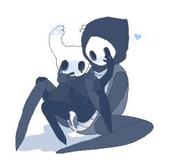 2021 black_body blush cloak cuntboy gay hollow_knight insects leaking_cum leaking_void princesshornet protagonist_(hollow_knight) quirrel_(hollow_knight) tagme team_cherry vessel_(species)