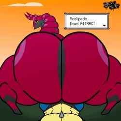 animated anthro anthro_on_feral ass attract_(pokemon_move) big_butt big_penis buttjob covered_buttjob duo feral foreskin generation_4_pokemon generation_5_pokemon genitals hi_res hot_dogging huge_butt jacky-arts jacky_arts lucario male male/male muscular muscular_male nintendo penis pokemon pokemon_(species) pokemon_move scolipede sex size_difference small_dom_big_sub thick_thighs twerking