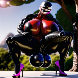 1futa abs ai_generated big_balls big_breasts big_penis black_body black_skin exhibitionism fat_cock foreskin foreskin_folds futa_only futa_sans_pussy futanari high_heels huge_balls huge_breasts huge_cock jungle low_hanging_balls low_hanging_testicles marvel muscular muscular_anthro muscular_thighs nippleless not_furry nude nude_futanari presenting_penis red_body red_chest sharp_claws sharp_teeth she-venom smiling smiling_at_viewer smooth_skin solo spider-man_(series) spread_legs spreading squatting stable_diffusion sunny sweat sweatdrop sweaty_balls sweaty_body symbiote teeth thick_thighs veiny_penis venom_(marvel)