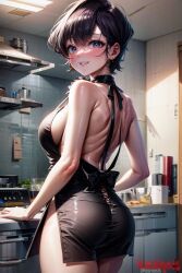 1girls ai_generated apron big_breasts big_thighs blush breasts busty female female_only huge_breasts huge_thighs komi-san_wa_komyushou_desu komi_shuuko kosmos1s large_breasts large_thighs mature_female milf naked_apron short_hair solo solo_female thick_thighs thighs voluptuous