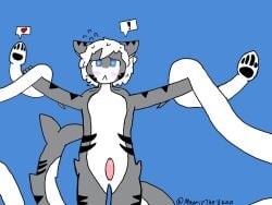 :3 anthro bondage bound changed_(video_game) duo fish invalid_tag male male/male marine shark tentacle tiger_shark_(changed)