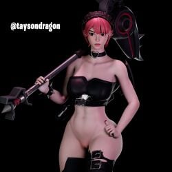 3d fortnite goth_girl mina_park_(fortnite) nude taysondragon