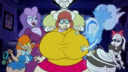 alternate_version_available big_ass big_breasts big_thighs bottom_heavy busty cleavage curvaceous curvy drawsputin elsa_frankenteen ghost ghost_girl gigantic_breasts huge_breasts mummy phantasma_phantom scooby-doo scooby-doo_and_the_ghoul_school sibella_dracula soft_breasts tagme tanis_mummy thick_thighs velma_dinkley werewolf wide_breasts wide_hips winnie_werewolf