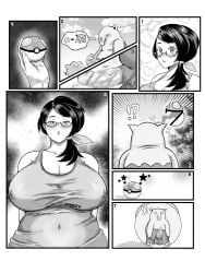 1girls alternate_body_type alternate_breast_size big_breasts breasts busty censored censored_penis comic curvaceous curvy curvy_body curvy_female curvy_figure danhnsfw drowzee female game_freak glasses huge_breasts large_breasts milf mother mother_(pokemon_ss) nintendo penis pokémon_(species) pokemon pokemon_(game) pokemon_ss voluptuous