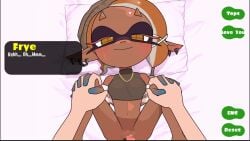 1080p 1920x1080 1boy 1girls animated beanie black_clothes black_clothing black_topwear censored censored_penis clothed_sex clothing cum cum_in_pussy cum_inside dark-skinned_female dark_skin deep_cut_(splatoon) dialogue earrings ejaculation ejaculation_while_penetrated english_text female frye_(chocolate) frye_(splatoon) hand_holding heart-shaped_pupils heart_eyes hi_res high_resolution highres holding_hands inkling interlocked_fingers longer_than_30_seconds longer_than_one_minute male missionary mosaic_censoring mp4 multiple_orgasms necklace nintendo no_panties no_underwear open_mouth partially_clothed penetration pointy_ears pov pov_eye_contact sex sound speech_bubble splatoon splatoon_3 straight tagme tentacle_hair topwear tukada unprotected_sex vaginal_penetration vaginal_sex video