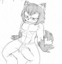 abs bulge bulge_through_clothing male omegasunburst scorch_the_fox