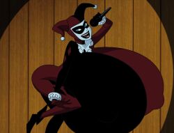 1girls batman:_the_animated_series batman_(series) big_breasts breast_expansion breasts_bigger_than_body breasts_bigger_than_head breasts_bigger_than_torso dc dc_comics demonster77 edit female female_only fully_clothed harley_quinn harley_quinn_(classic) hourglass_figure huge_breasts hyper_breasts massive_breasts nipple_bulge nipples nipples_visible_through_clothing screencap screenshot screenshot_edit solo tagme