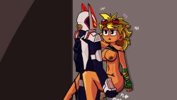 against_wall anonyman03 chiquigeats female flower human humanized kamen_rider_geats kamen_rider_geats_(series) male muerte_xl penetration penis plant plants_vs_zombies plants_vs_zombies:_heroes solar_flare_(peargor) solar_flare_(pvz) vaginal_penetration