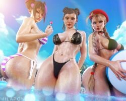 3d 3girls alternate_version_available aqua_nail_polish asian asian_female ass athletic athletic_female beret big_ass big_breasts bikini black_hair blonde_hair blue_nail_polish bottom_heavy braided_hair braided_twintails breasts british british_female brown_hair busty cammy_white capcom caucasian caucasian_female chinese chun-li curvaceous curves curvy curvy_figure eyebrows eyelashes eyes female female_only fit fit_female hair hair_buns hair_drills hips hourglass_figure huge_breasts juri_han korean korean_female large_breasts legs light-skinned_female light_skin lips mature mature_female milapone south_korean street_fighter street_fighter_6 swimsuit thick thick_legs thick_thighs thighs top_heavy voluptuous voluptuous_female wide_hips