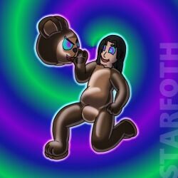 1boy bear boots clothing footwear human hypnosis kimarikamatori_(character) male mammal mind_control rubber rubber_boots rubber_clothing rubber_suit star_art_hd