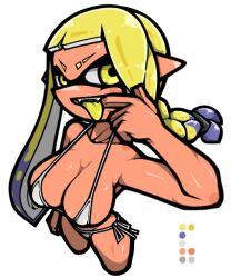 big_breasts bikini female female_only inkling inkling_girl new_agent_3_(splatoon) nintendo omoitukan2 splatoon