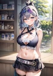 1girls ai_generated curvaceous curvy_body curvy_female eyewear_on_head female_focus female_only honkai:_star_rail huge_breasts seductive silver_wolf_(honkai:_star_rail) solo_female solo_focus stable_diffusion sunglasses_on_head yuanyuan yuanyuan_ai